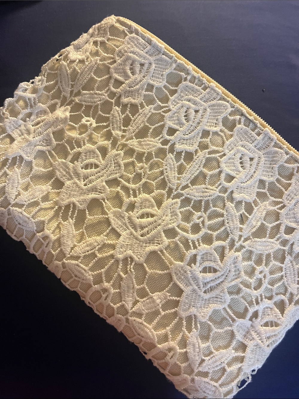 Merona Cream Lace Zip Pouch 53